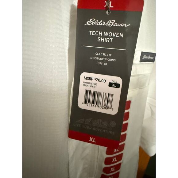Eddie Bauer Tech Moisture Wicking Shirt Men’s Size XL - Picture 4 of 5